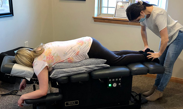 Prenatal Chiropractor De Pere Kallie Madison and Patient