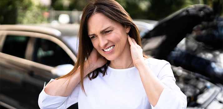 Lady In Car Accident