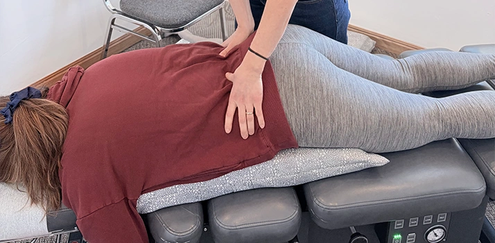 Pregnant Patient On Adjustment Table