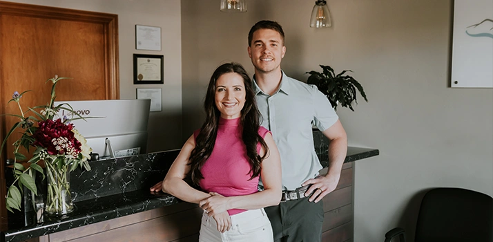 Chiropractors Kallie Madison And Cory Madison Welcoming You To Office