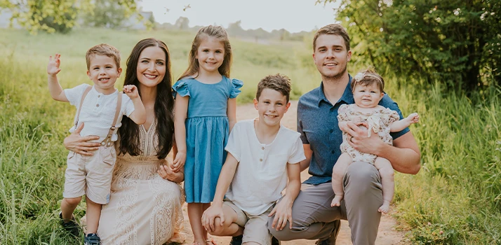 Kallie Madison And Cory Madison With Their Family Outdoors